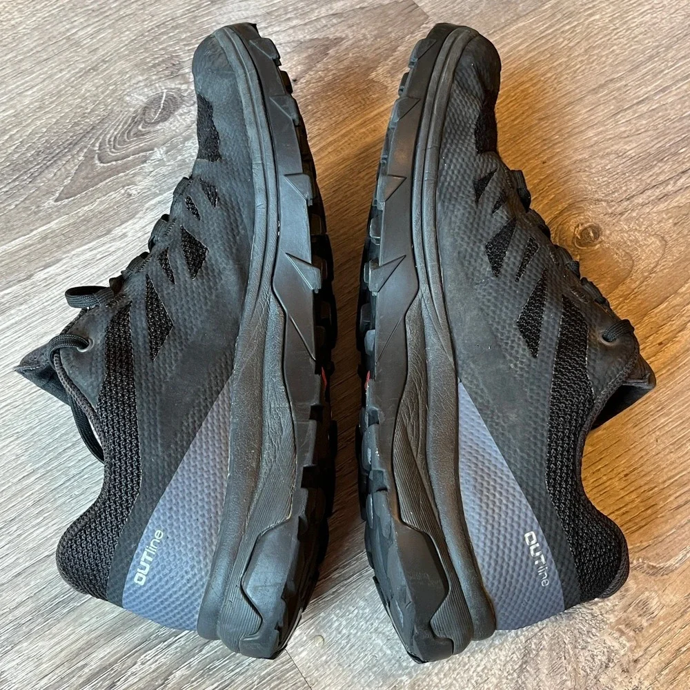 Salomon Outline‎ GTX Waterproof Low Hiking Shoes Black Mens 8.5 UK 8 EU 42
